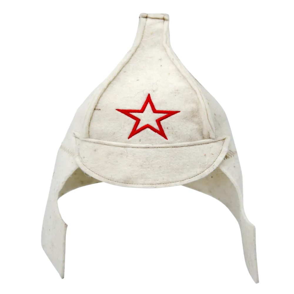 Шапка "Будёновка" белая
