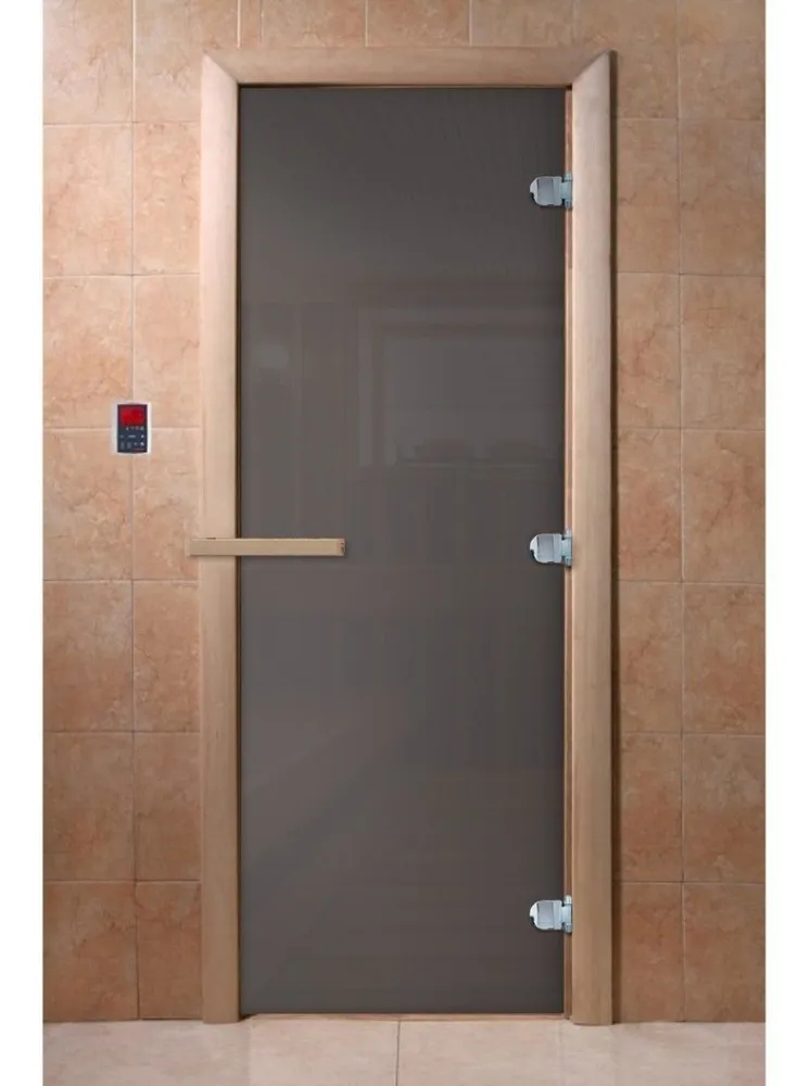 Дверь DoorWood "Сумерки" 190х70 (графит, коробка листва)