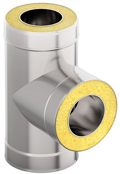 Тройник-сэндвич — КК — 130 / 220 — 90 — нерж 0,5 мм / оц