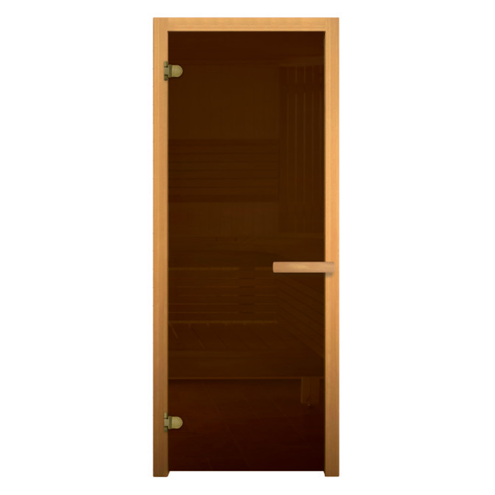 Дверь стекло Бронза матовая, 170х70 (6мм, 2 петли 716 GB) (ХВОЯ)